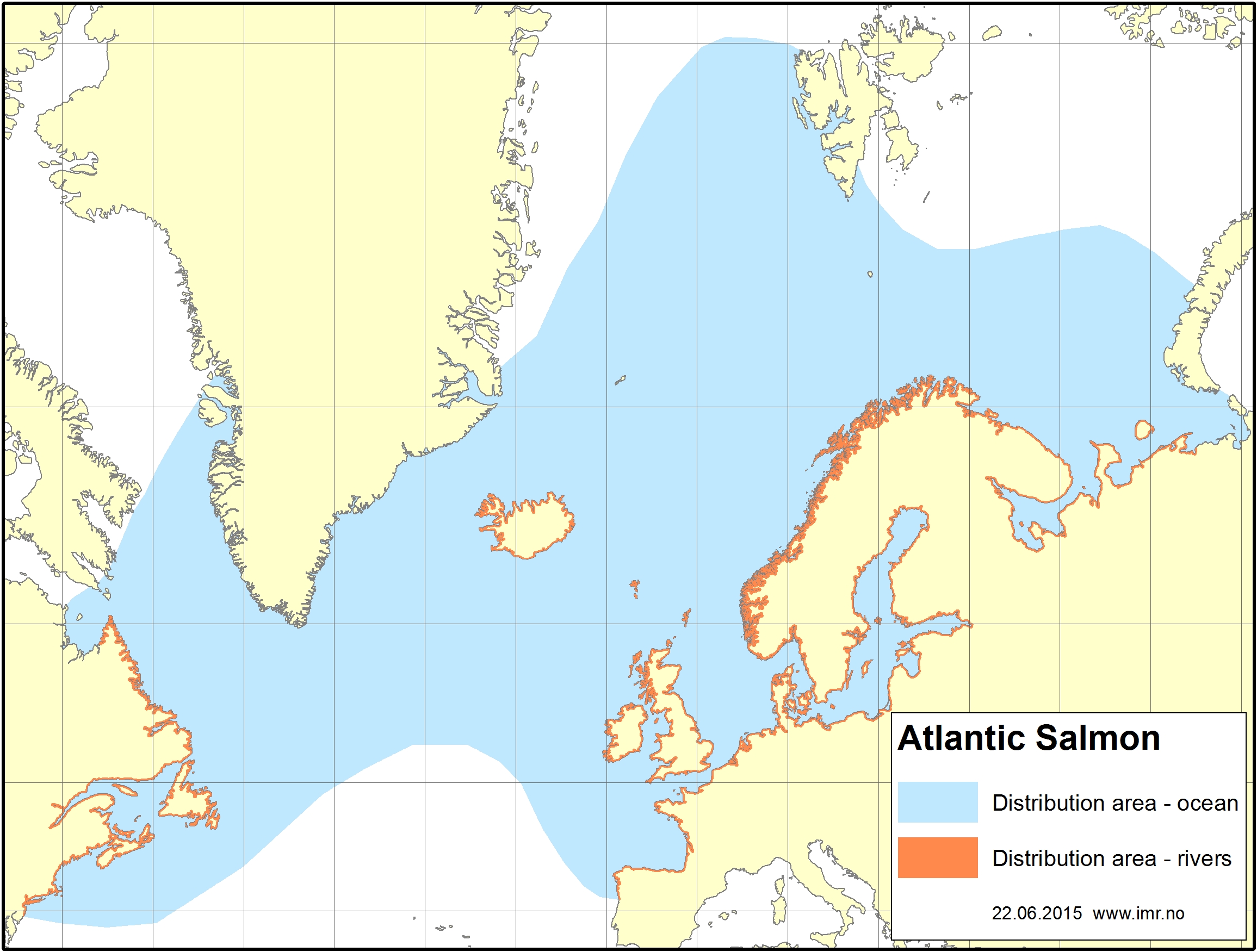 Distribution map - salmon